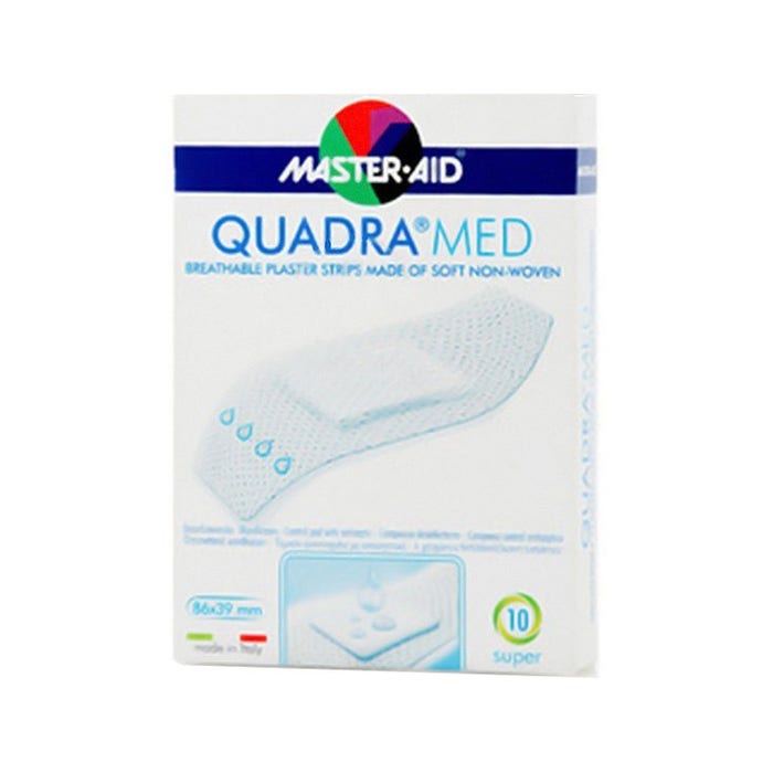 Master Aid Quadra Med Cerotti Super 86x39 mm 10 Pezzi