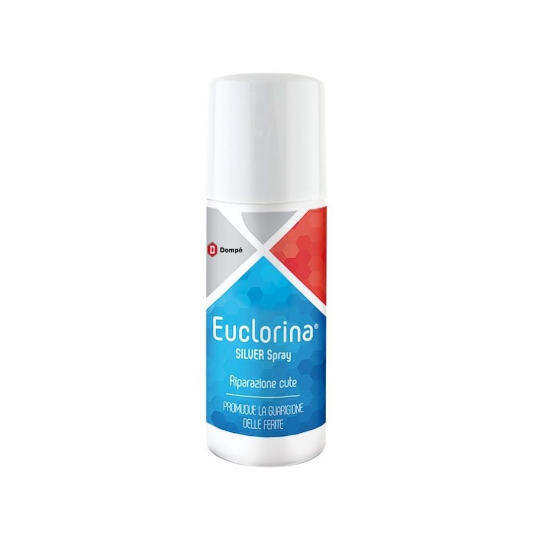 Euclorina Silver Spray Riparazione Cute Trattamento per Guarire le Ferite 125 ml