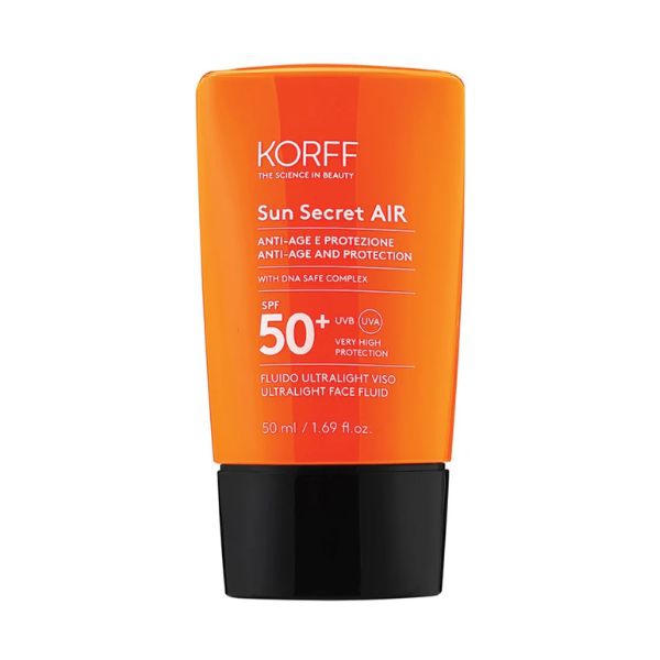 Korff Sun Secret Air Spf 50  Fluido Ultralight Viso Anti Age Protezione Solare Molto Alta 50 ml