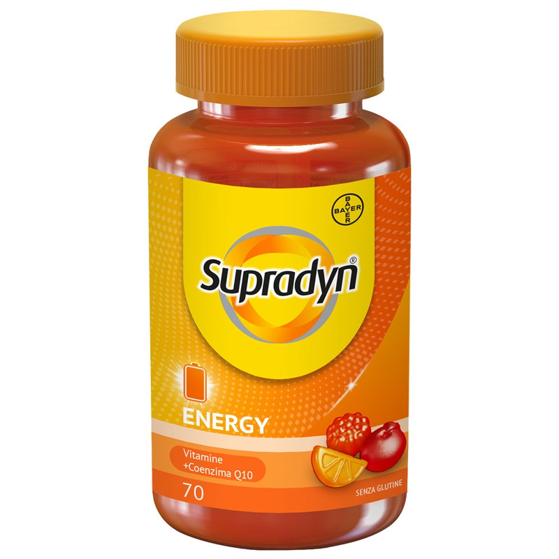 Supradyn Energy Integratore Vitamine A B C D E e Coenzima Q10 Contro Stanchezza 70 Caramelle Gommose