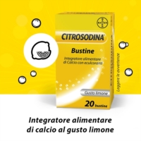 Citrosodina Effervescente Digestivo e Integratore alimentare con Calcio Gusto Limone 20 Bustine