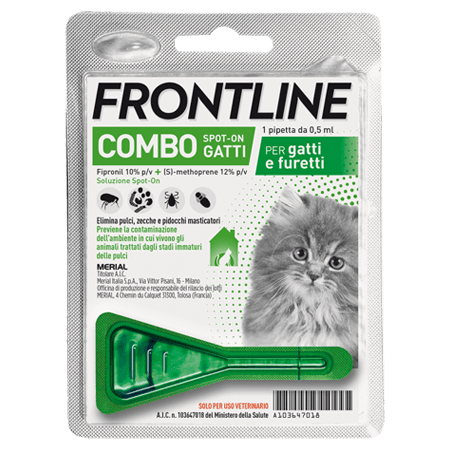 Frontline Combo Antiparassitario per Gatti con Pelo Lungo 1 Pipetta