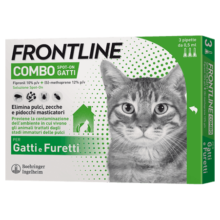 Frontline Combo per Gatti e Animali Domestici contro Pulci e Zecche