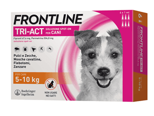Frontline Tri-Act per Cani 5-10 kg, Protezione Completa 6 Pipette