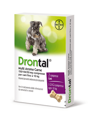 Drontal-Multi Ar Carne per Trattamento Antiparassitario in Compresse 2 Pezzi