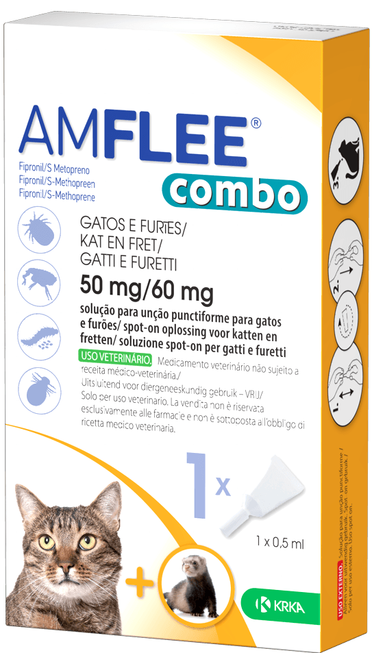 Amflee Combo Pipette Antiparassitarie per Gatti e Furetti