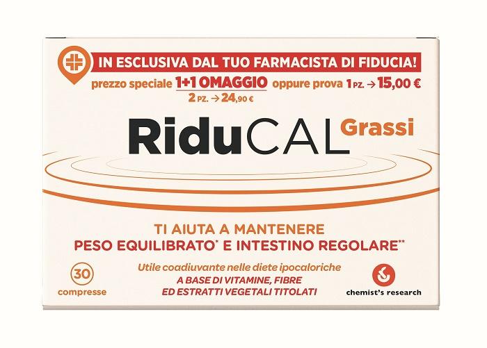 Riducal Grassi Integratore Controllo del Peso 30 Compresse