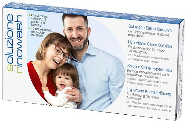 Air Liquide Rinowash Soluzione Salina Ipertonica Per Pulizia Naso 10 Fiale 10 ml