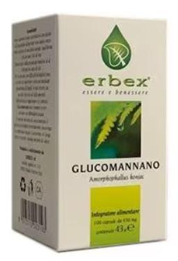 Erbex Glucomannano Integratore Intestinale 100 Capsule