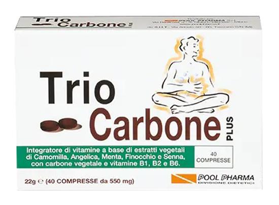 Triocarbone Plus Integratore Alimentare per i Gonfiori Intestinali 40 Compresse