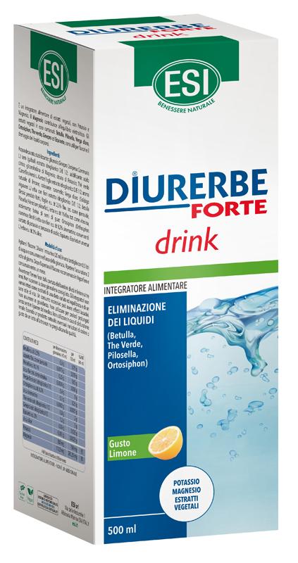 Esi Diurerbe Forte Drink Integratore Alimentare Diuretico Gusto Limone 500 ml