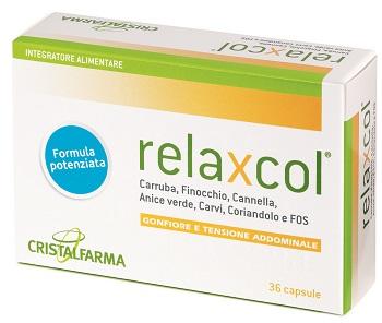 Cristalfarma Relaxcol Integratore Gonfiore e Tensione Addominale 36 Capsule
