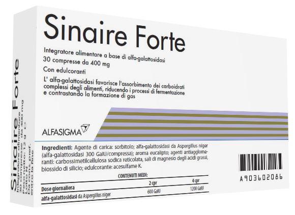 Alfasigma Sinaire Forte Per  La Formazione Gas Intestinale 30 Compresse