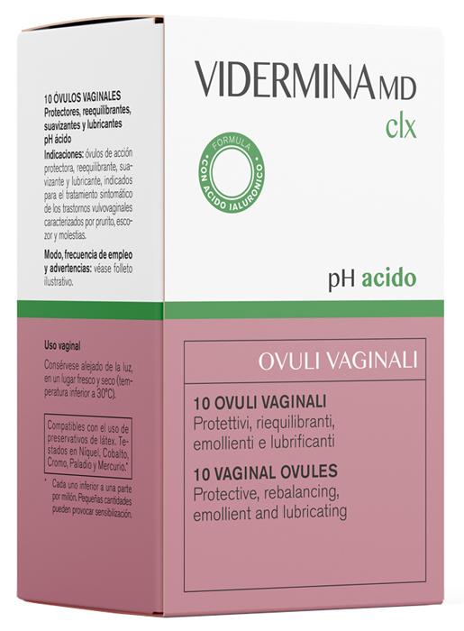 Vidermina CLX Ovuli Lenitivi Emollienti Riequilibranti 10 Pezzi
