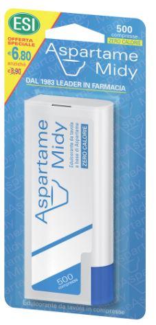 Esi Aspartame Midy Dolcificante Alimentare Edulcorante Zero Calorie 500Compresse