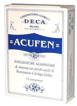 Acufen Integratore con Biancospino e Ginko Biloba 15 compresse