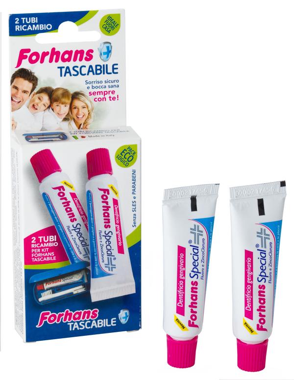 Forhans Tascabile Kit Ricambio Dentifricio 2x12,5 ml