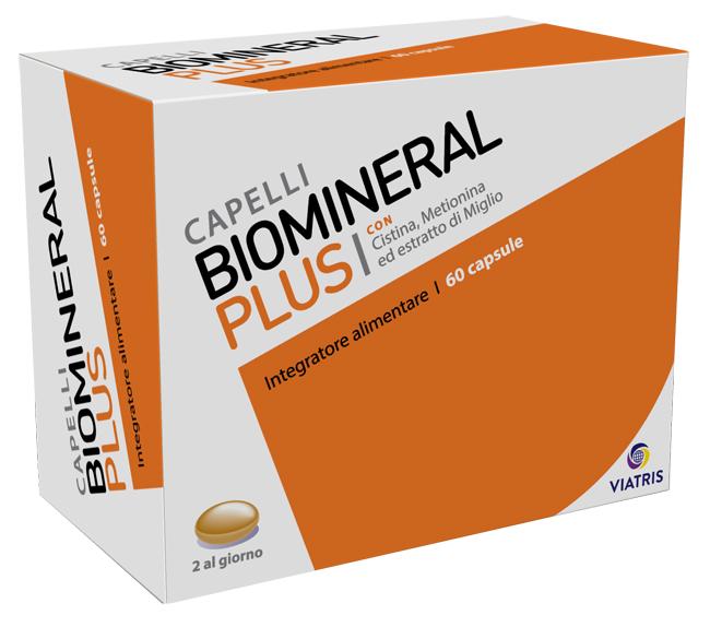 Biomineral Plus Integratore per Capelli con Cistina e Metionina 60 Capsule
