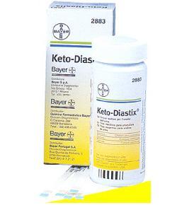 Bayer Keto-Diastix Test Glicosuria e Chetonuria 50 Strisce Reattive