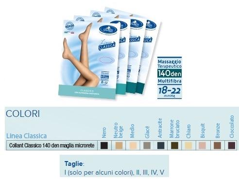 Sauber Linea Classica Collant in Maglia Microrete 140 Den Colore Medio Taglia  4