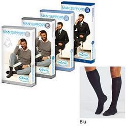 Gloria Med Man'Support 18 Gambaletto Sintetico Taglia 3 Colore Blu 1 Paio