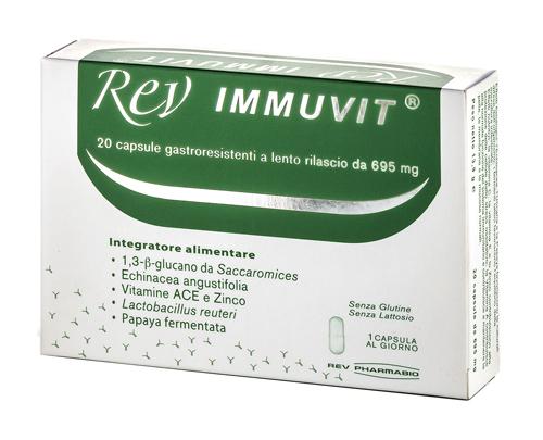 Rev Pharmabio Immuvit Integratore Immunostimolante 20 Capsule