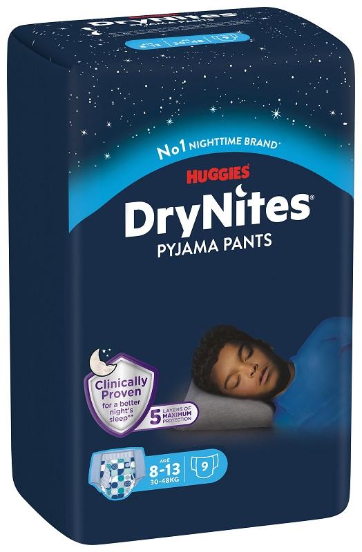 Huggies Drynites Mutandine Assorbenti Ragazzi 8-13 Anni 9 Pezzi