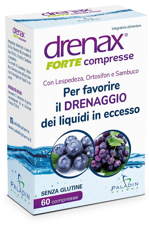 Drenax Forte Mirtillo Integratore il Drenaggio dei Liquidi 60 Compresse