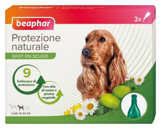 Beaphar Protezione Naturale Spot On Antiparassitario Cane Taglia Media 3 Pipette