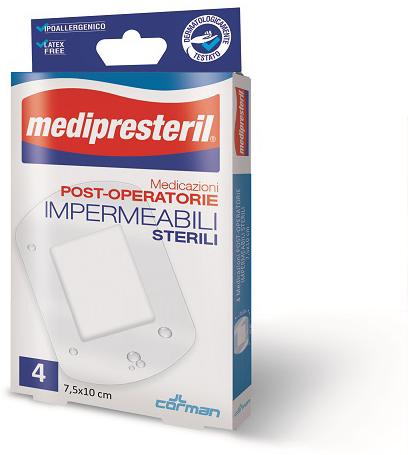 MediPresteril Medicazione Post Operatoria Impermeabile Sterile 7,5x5cm 5 Pezzi