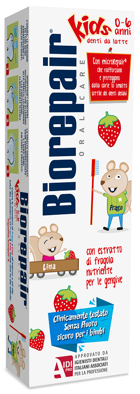 Biorepair Dentifricio Kids 0-6 Anni per Bambini Senza Fluoro 50 ml