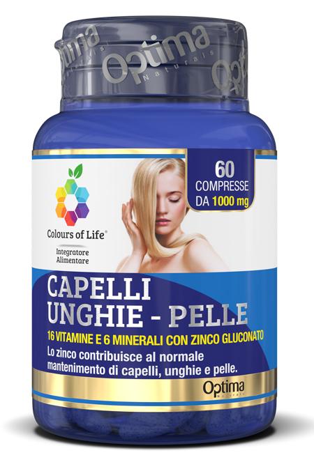 Optima Naturals Linea Capelli Unghie Pelle Integratore Alimentare 60 Compresse