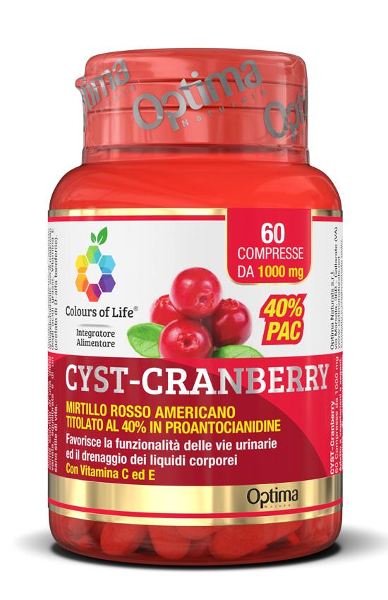 Colours Of Life Cyst-Cranberry Integratore Vie Urinarie 60 compresse