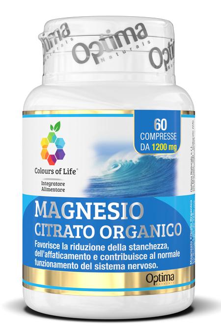 Optima Naturals Colours Of Life Magnesio Citrato 60 Compresse 1200 Mg