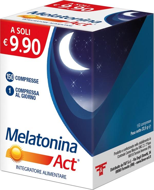 Melatonina Act 1mg Integratore per Favorire il Sonno 150 Compresse
