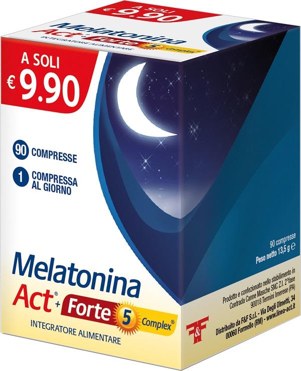 Melatonina Act + Forte 5 Complex Integratore per Favorire il Sonno 90 Compresse