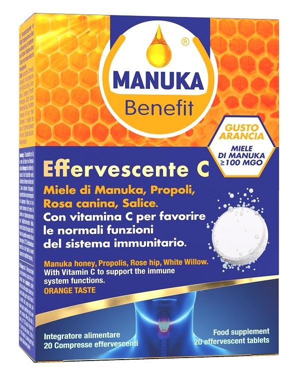 Optima Manuka Benefit Effervescente C Integratore Difese Immunitarie 20 Compress