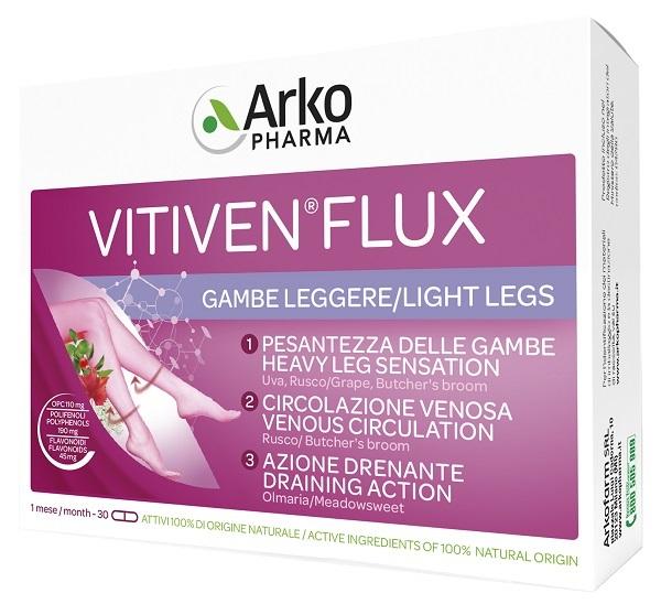 Vitiven Flux Integratore per Gambe Leggere 30 Capsule