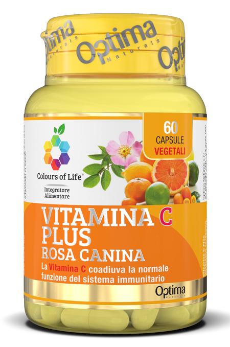 Optima Colours of Life Vitamina C Con Plus Rosa Canina Integratore Difese Immuni