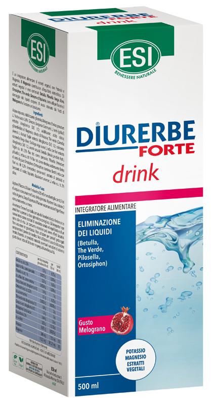 Esi Diurerbe Forte Drink Integratore Diuretico Drenante Gusto Melograno 500 ml