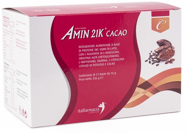 Italfarmacia Linea Aminoacidica Amin 21 K Integratore Alimentare 21 Buste Cacao