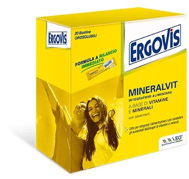 Ergovis Mineralvit Integratore Di Vitamine e Minerali 20 Bustine Orosolubili
