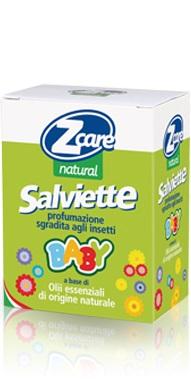 ZCare Natural 10 Salviette Baby Oli Essenziali contro gli Insetti