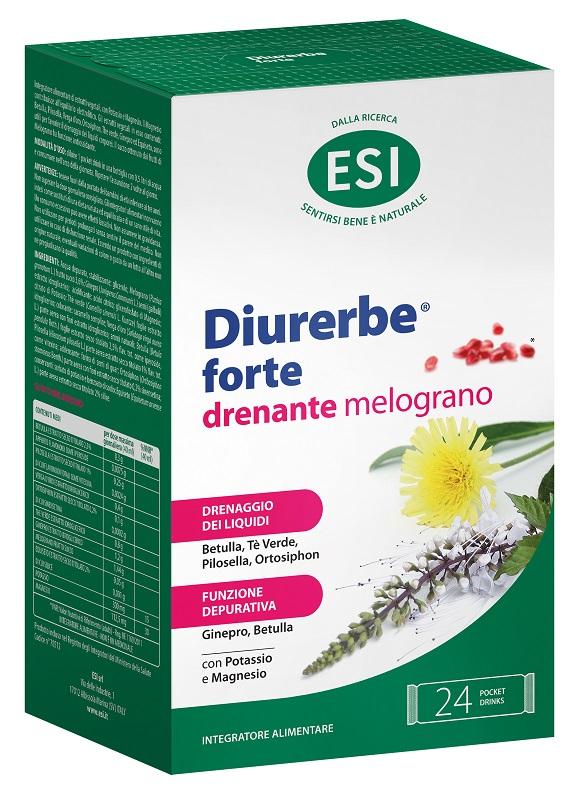 Esi Diurerbe Forte Integratore Alimentare Diuretico 24 Pochet Drink Melograno