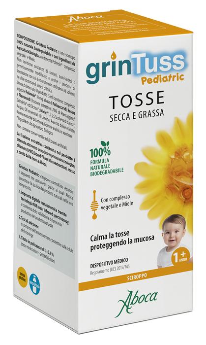 Grintuss Pediatric Sciroppo Bambini per la Tosse Secca e Grassa 180 g