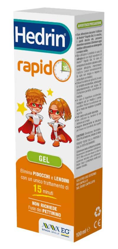 EG Farmaceutici Linea Anti-Infestanti Hedrin Rapido Gel Pidocchi e Lendini 100ml