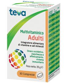 Teva Multivitaminico Adulti Integratore Vitamine e Minerali 30 Compresse