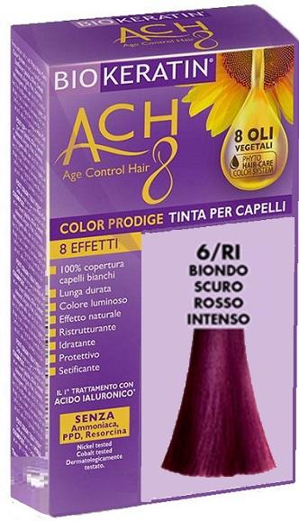 Biokeratin Ach8 Tinta per Capelli Biondo Scuro Rosso Intenso 6/RI