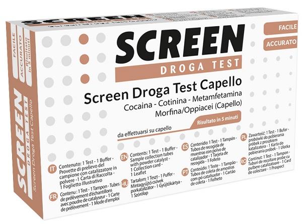 Screen Pharma Droga Test Rilevamento 4 Sostanze Tramite Capelli