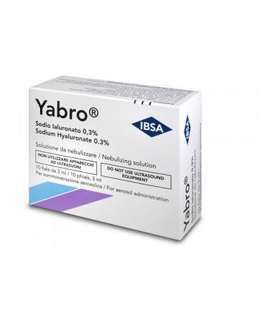 Yabro 10 Fiale 3ml Acido Ialuronico 0,3% Soluzione Per Nebulizzatore